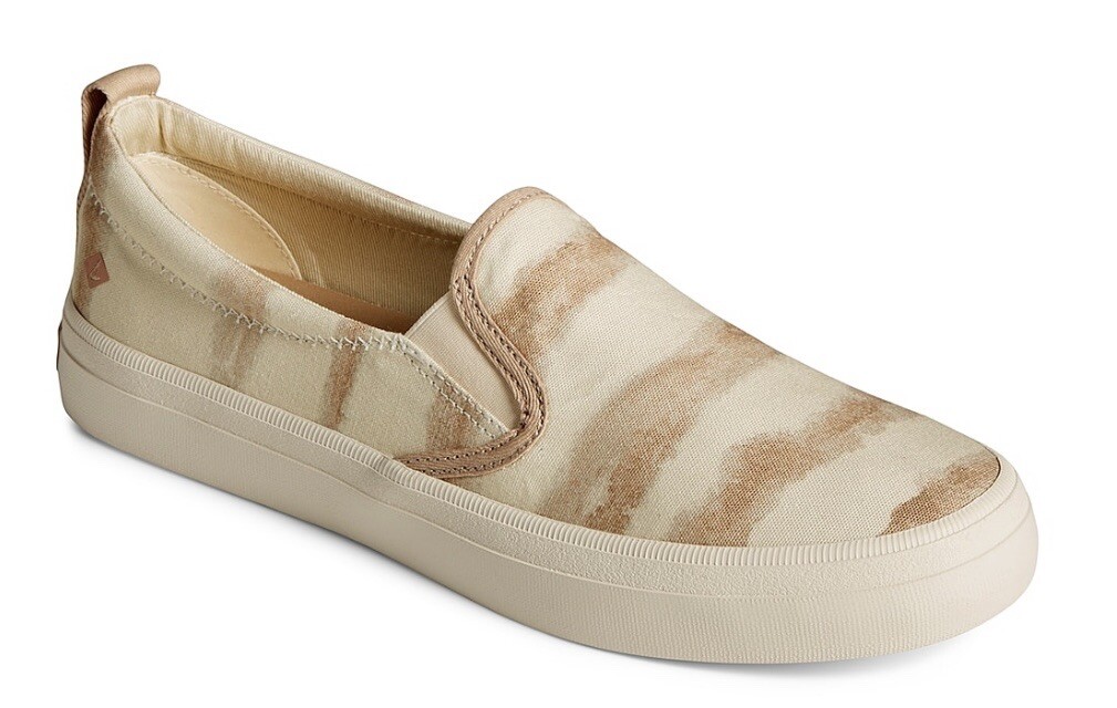 Sperry Women's Crest Twin Gore Tie Dye Taupe Slip-On Shoes Size 9 New in Box