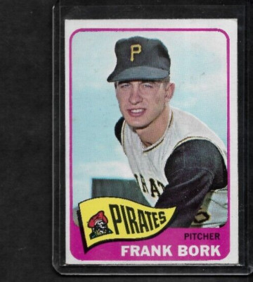 1965 Topps SP#592 Frank Bork Pittsburgh Pirates ROOKIE Card EX