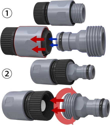 Melnor Garden Hose Quick Connect Adapter and End Connector - Thumbnail 2