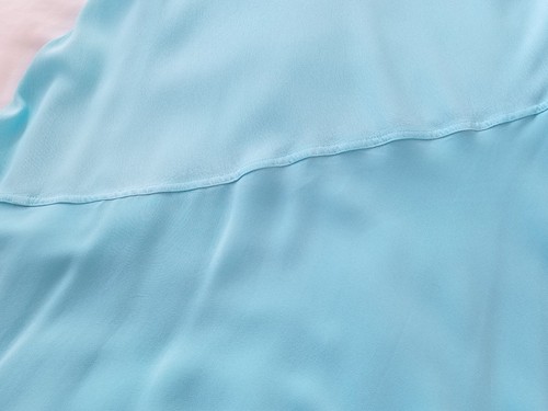 Bias Crepe Floaty asymetric Skirt 14-16 sim Flippy Slim CHESCA - Light Turquoise - Picture 6 of 8