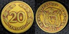 ECUADOR Brass 1942 D  20 Centavos 1 Year Type Denver Mint VF KM# 77.1a (22 994) — photo 1