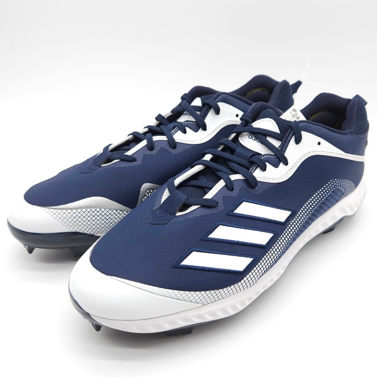 Adidas Icon Bounce TPU Mens Size 17 Blue White Plastic Spikes