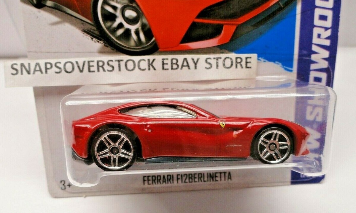 2013 HOT WHEELS RED FERRARI F12BERLINETTA, HW #174, HW CARD LOGO
