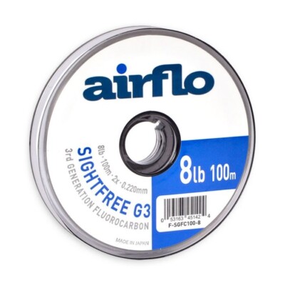 Airflo Fluorocarbon Line Sightfree G3 Invisible Tippet Leader Abriebfest