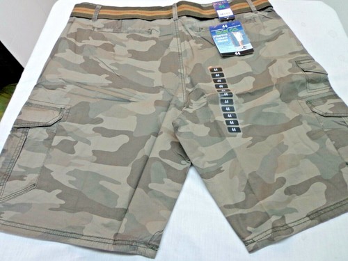 IRON CO. Stretch Cargo Shorts mit Gürtel Kantine Camouflage Gr. 44 NEU - Bild 3 von 8