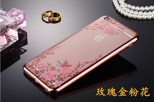 iPhone 8 7 6 Plus Xs Max SE Diamond Flower Rose Soft Clear TPU Case Cover - Picture 10 of 10