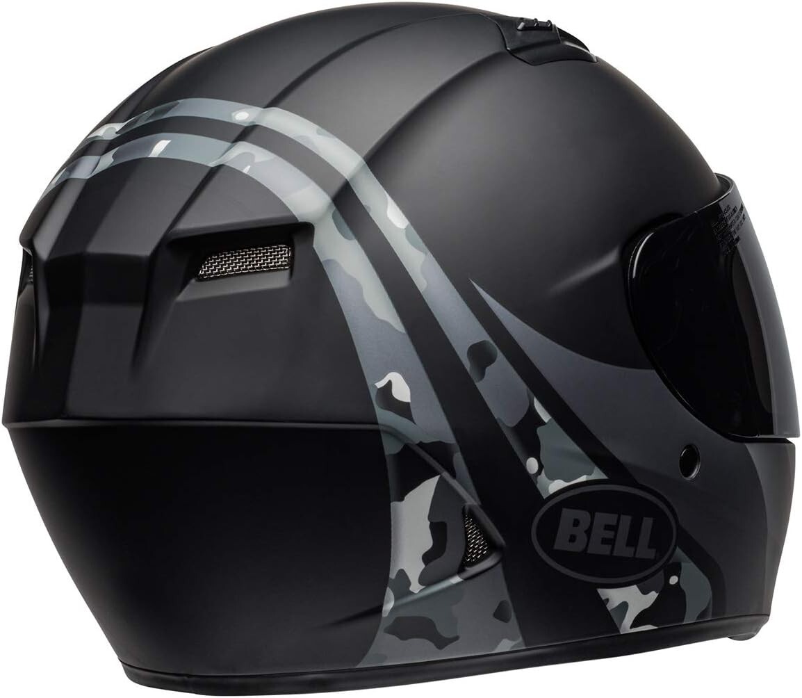 bel lchrome full face motorcycle helmet Bell Qualifier Helmet Integrity Matte Black/Titanium Camo XL