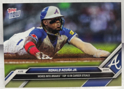 Ronald Acuna Jr. 4/20/2024 Topps Now #103 ATLANTA BRAVES Top 10 Steals - SP/1038