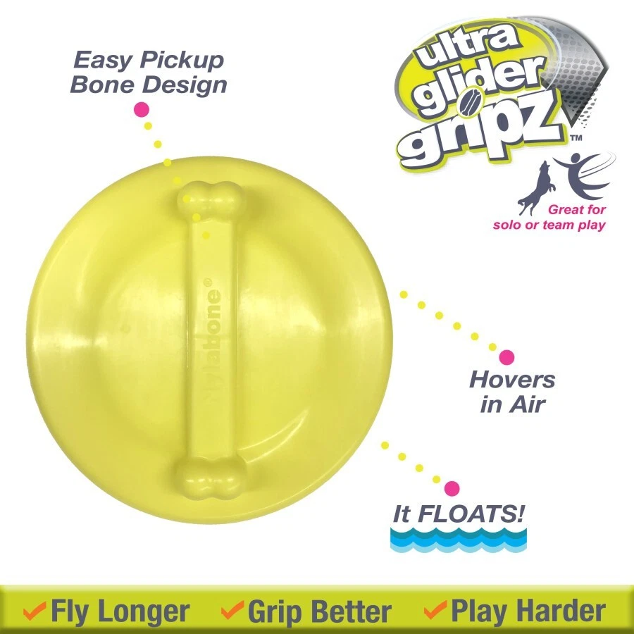 Nylabone Power Play Ultra Glider Gripz Flying Disc Dog Toy, Large - Image 2 of 4