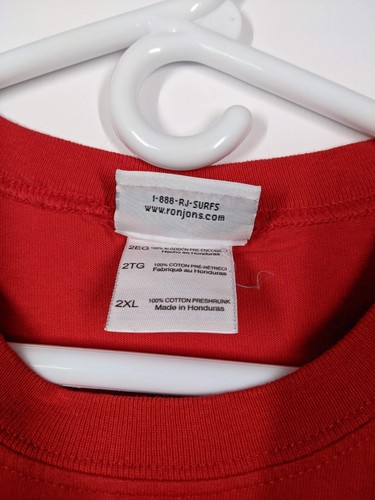 Ron Jon Surf Shop Orlando Sleeveless Shirt Mens Sz 2X Red Florida - Picture 7 of 13