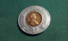 1953-D Encased Wheat Penny Cent Adv for Save At The Rexall One Cent Sale