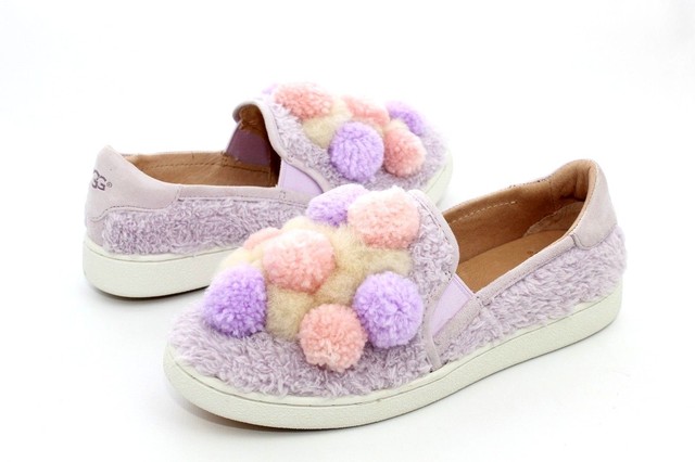 ugg pom pom slip on shoes