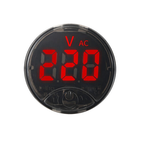 Dc7-120V 265V Auto-Voltmeter Led-Digitalanzeige Runder Zweidraht- A K - Bild 7 von 22