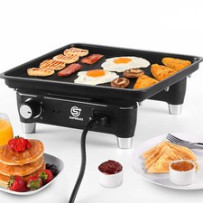 Tischgrill Elektrisch Elektrogrill Multifunktionale Abnehmbar &Picknick Camping