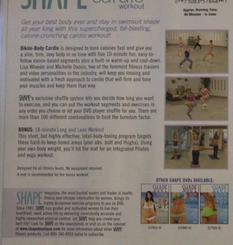 8 Shape workout DVD lot Pilates bikini body camp cardio abs boot butt toning - Imagen 6 de 9