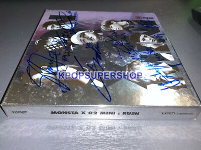 Monsta X 2nd Mini Album Rush Autographed Signed CD Great Minhyuk