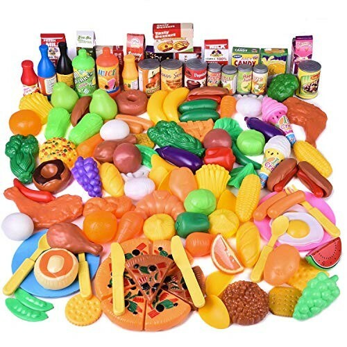 plastic food for childrens kitchen