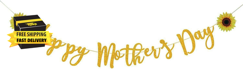 Happy Mother'S Day Banner Set Decoration for Mother'S Day Party Decorations Back