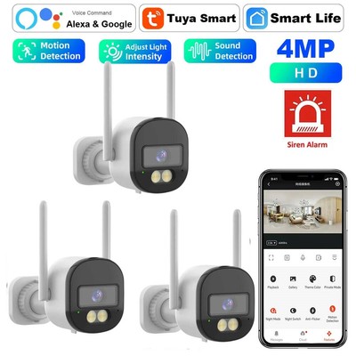 1-4x 2.4/5G TUYA APP HD 1080P Draussen WIFI IP Überwachungskamera Funk Wlan CCTV