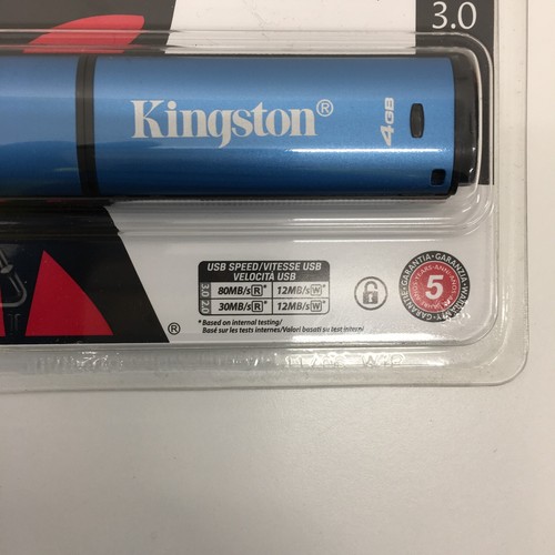 Kingston Tech, 4GB, DataTraveler VaultPrivacy 3.0, USB 3.0 - BRAND NEW - 第 3/5 張圖片