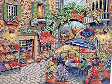 City Flower Shop Cross Stitch Kit Stamped Aida