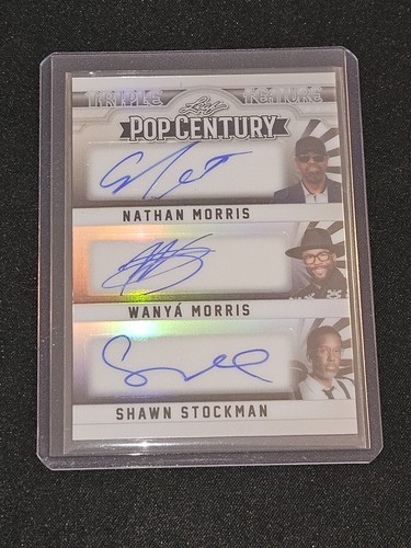 2025 Leaf Metal Pop Century Nathan Morris Wanya Shawn Stockman Triple Auto 2/10