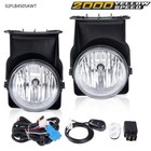 FIT FOR 03-06 GMC SIERRA 1500 2500 3500 CLEAR LENS FOG LIGHTS+WIRING+SWITCH PAIR