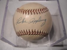 Luke Appling Autographed NL Feeney Ball Hall of Famer Chicago White Sox Cert JSA