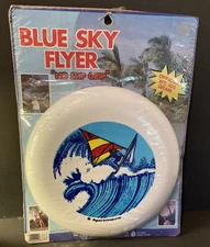 Vintage Imperial Toy Frisbee 1983 Blue Sky Flyer No8378 in Package Surfer Design