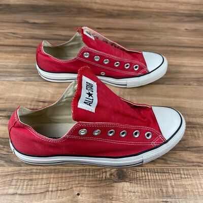 Converse Chuck Taylor All Star M9696 Unisex Red Lace Up Low Top Shoes Size US 8
