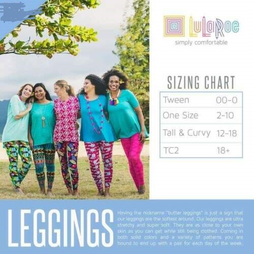 SCHÖNE LULAROE GRÖSSE 2X BAUMWOLLE PERFEKT T UND TC2 NEUWERTIG GEBLÜMT LEGGINGS - Bild 5 von 5