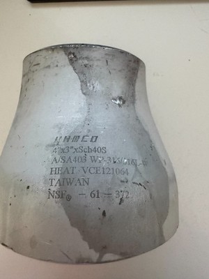 4HMCO 4''X3'' xSch40S A/SA403 WP-316/316L-W HEAT VCE121064