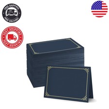 Elegant 100 Pack Blue Certificate Holders 8.5x11 - Professional Presentation