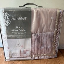 The Peanutshell Grace 4 Piece Crib Bedding Set