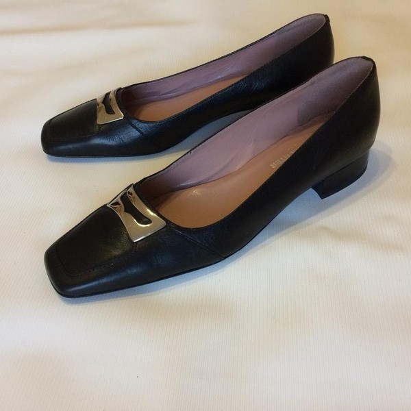 Women Daniel Hechter Loafers Black Leather 37.5