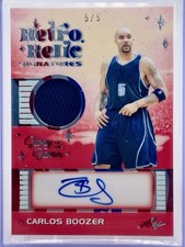 Leaf Glory Of The Game Retro Relic Patch Auto Carlos Boozer 5/5 Number Match SSP