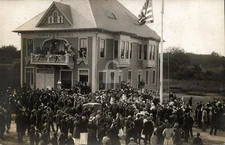 c1910 Elmer Borough Hall Salem County NJ RPPC Photo Postcard COPY