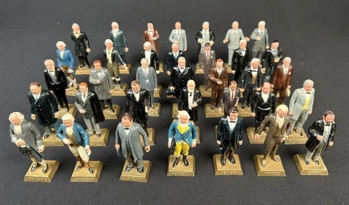 Vintage Marx President Painted 3” Figures Washington To LBJ Lot Of 35 1960’s