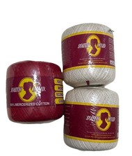 Lot of 3 South Maid Size 10 Crochet Thread - Victory Red  2 Natural
