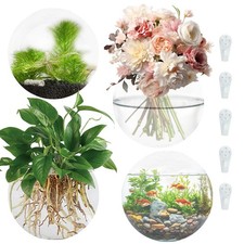 4 Pack Wall Propagation Planters, Oblate Glass Hanging Terrarium