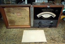 Antique Weston Model 18 Portable Voltmeter AC/DC Edison Electric Boston Mass
