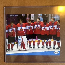 Patrice Bergeron, PK Subban, Mike Smith Team Canada Signed 8.5x11 Photo JSA COA