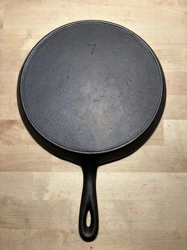 Lodge Cast Iron #7 Old Style Griddle Vintage Antique Restored Sits Flat