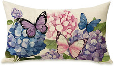 Spring Summer Lumbar Decorative Rectangle Pillow Cover 12 x 20