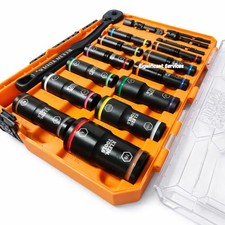 Klein 65626 KNECT Deep Well Impact Socket Set...