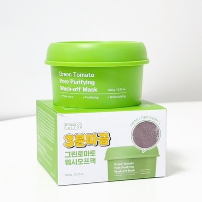 SUNGBOON EDITOR Green Tomato Pore Purifying Wash-Off Mask 100g Koreanische Ko...