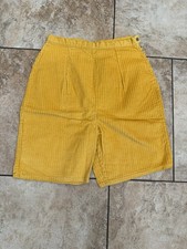 Vintage 50s Yellow Corduroy Shorts
