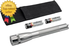 Mini LED Pro Flashlight  Ultra Bright 332 Lumens Adjustable Beam Water Resistant