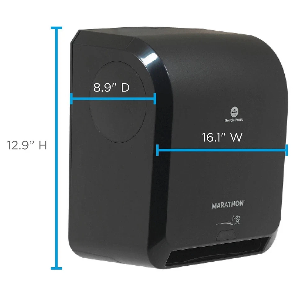 Marathon Automated Hardwound Paper Towel Dispenser, Black - Image 3 of 4