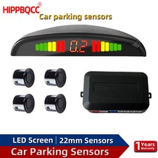 Car Parking Sensors Kit 4 Sensor 22mm LED Display Reverse Backup Radar 12V